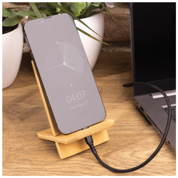 Support téléphone en bambou