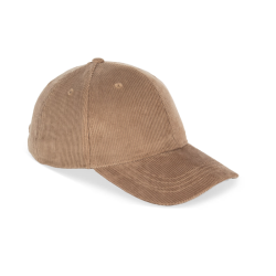 Casquette écoresponsable en velours côtelé 6 panneaux unisexe